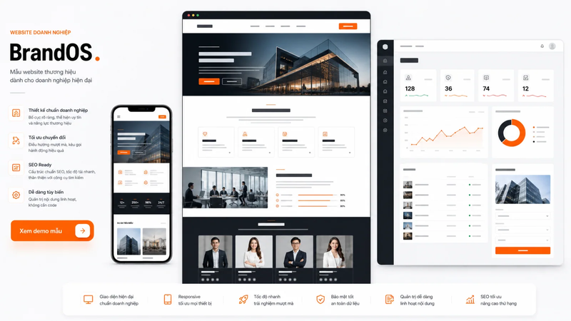 BrandOS — Website doanh nghiệp - Luồng vận hành