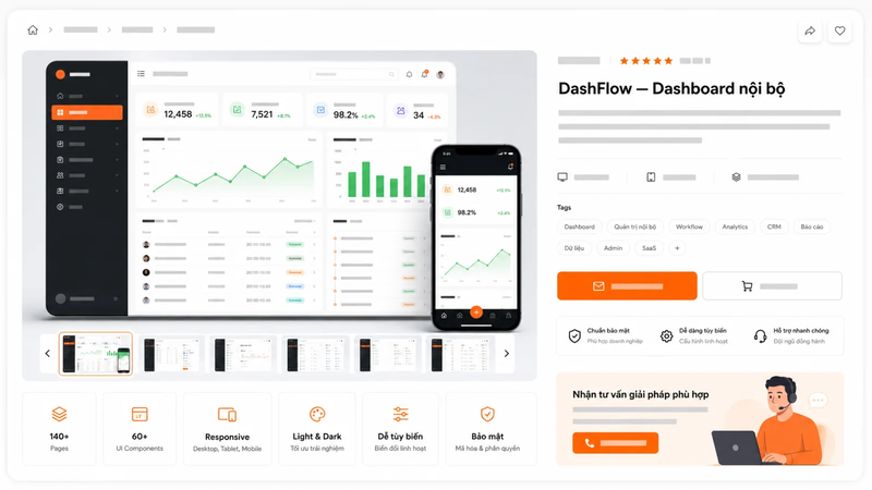 DashFlow — Dashboard nội bộ - Trang chi tiết