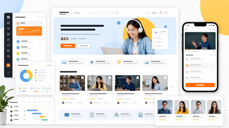 Edumi — Giáo dục, Khóa học - Luồng vận hành