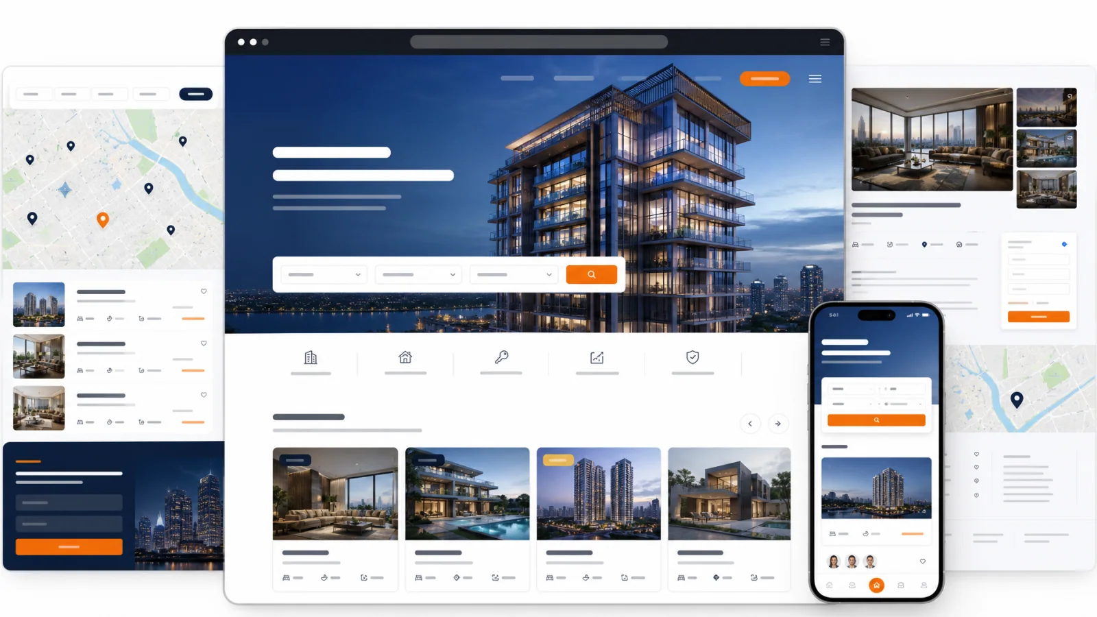 EstateX — Bất động sản - Tổng quan giao diện