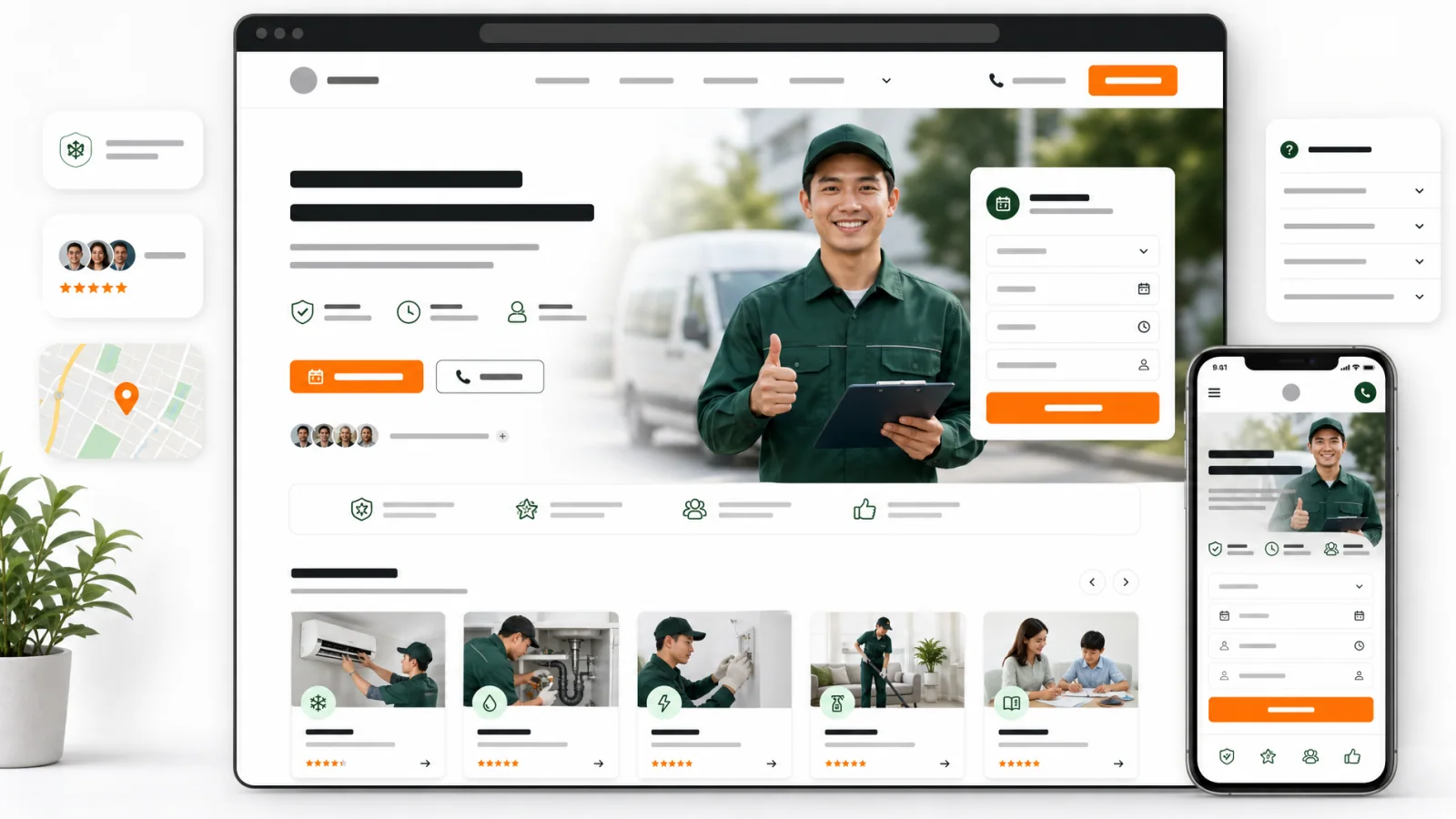 ServiceKit — Website dịch vụ - Tổng quan giao diện