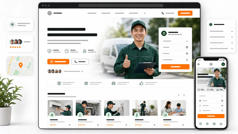 ServiceKit — Website dịch vụ - Tổng quan giao diện