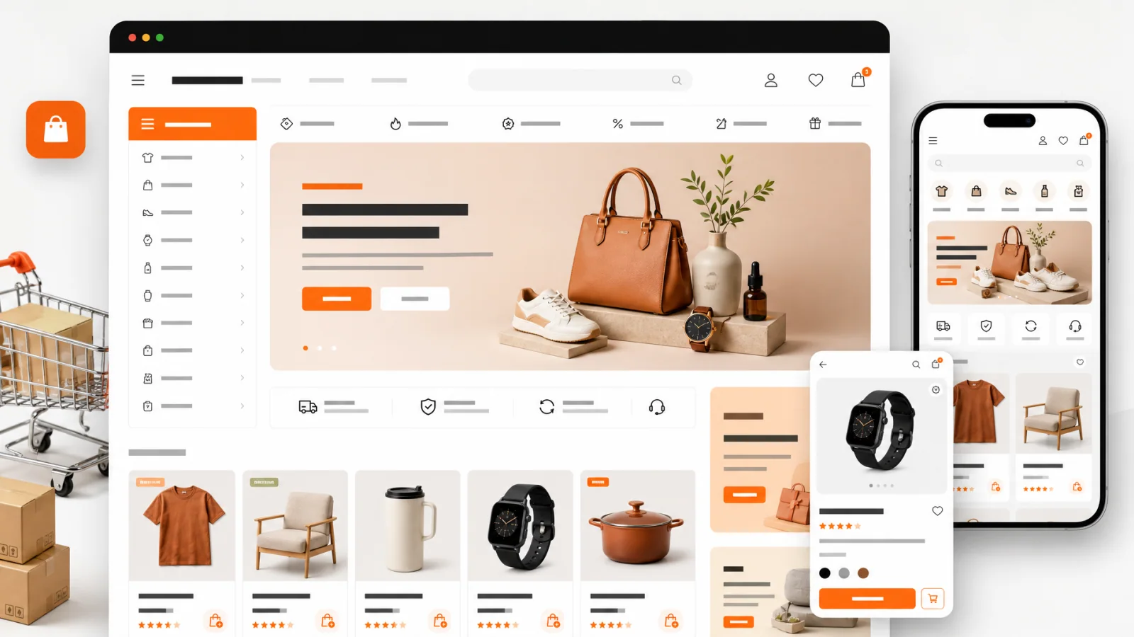 Shopio — Web bán hàng đa ngành - Tổng quan giao diện