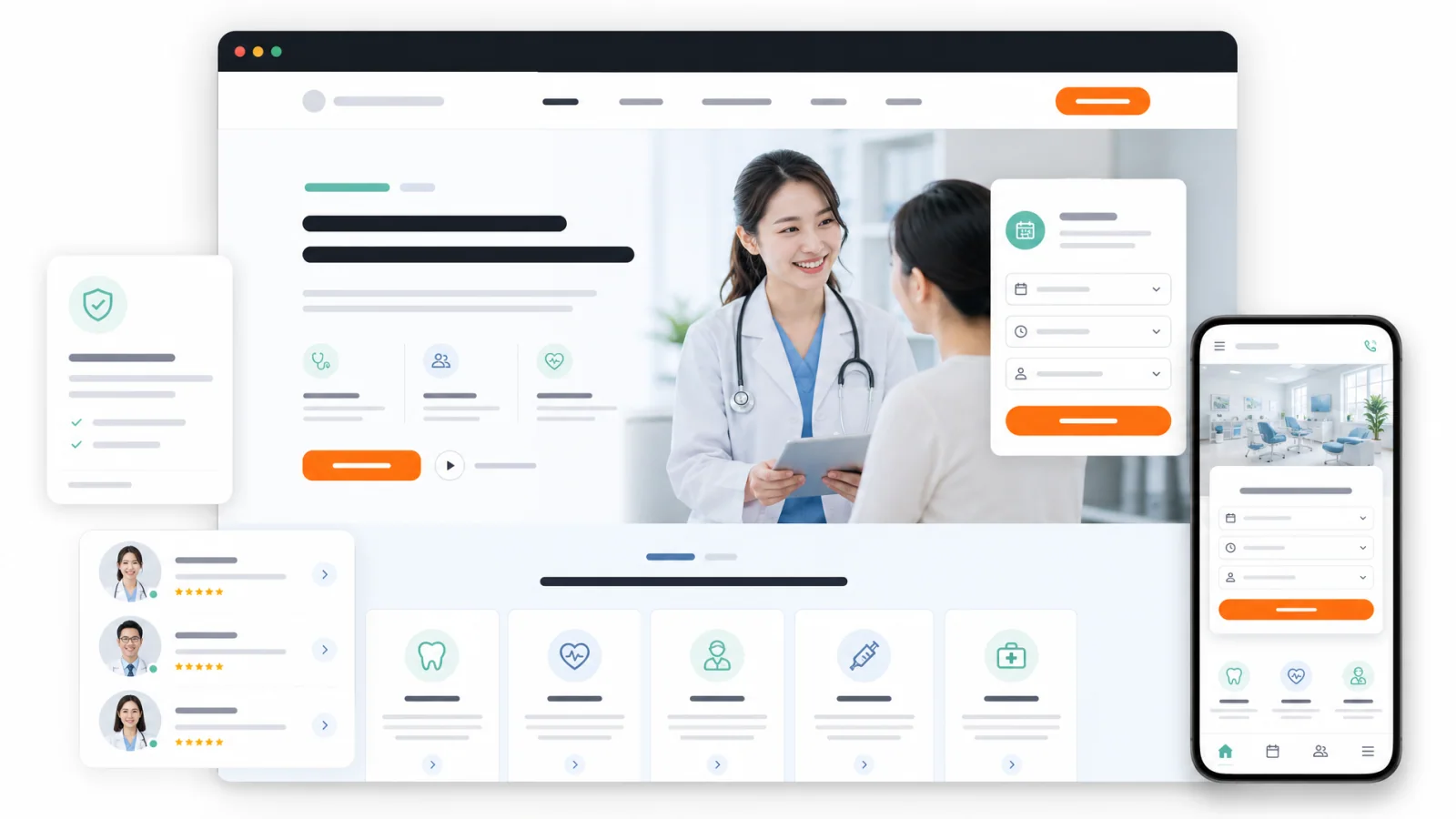 MediCare — Phòng khám, Y tế - Tổng quan giao diện
