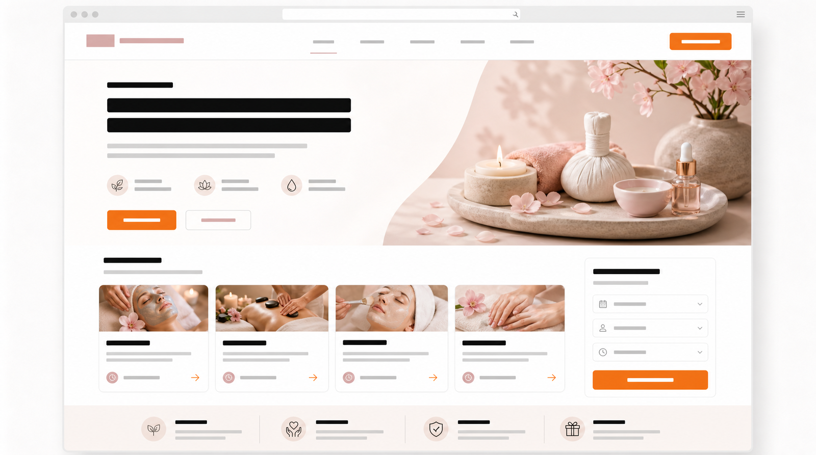 Mẫu website Beauty Spa cho spa, thẩm mỹ viện và dịch vụ làm đẹp