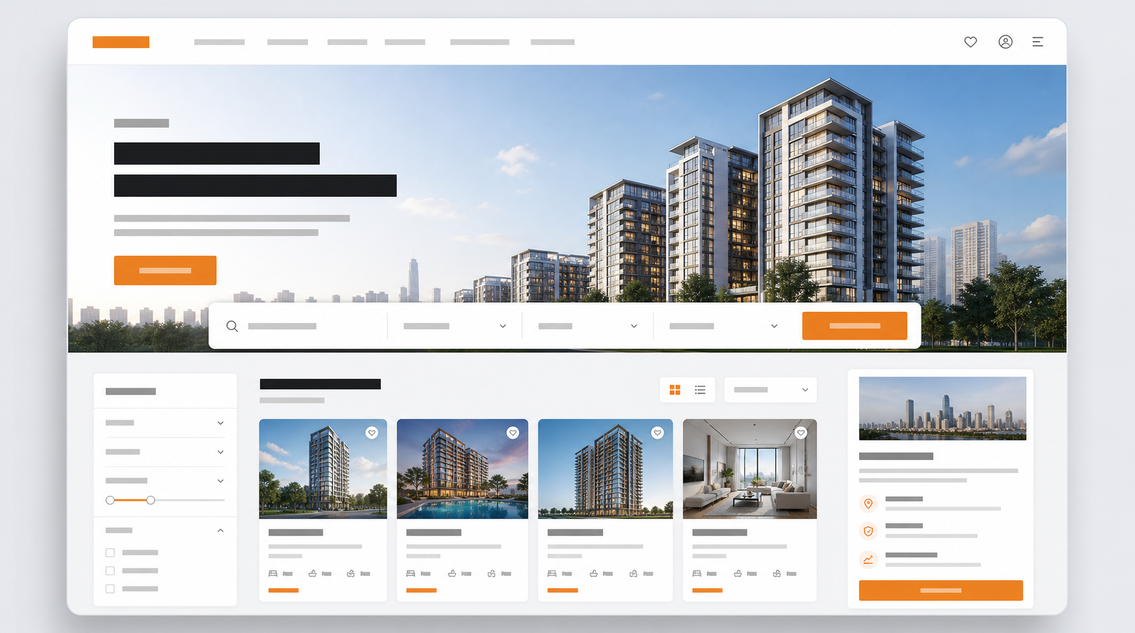 Mẫu website EstateX cho dự án bất động sản, môi giới và sàn giao dịch