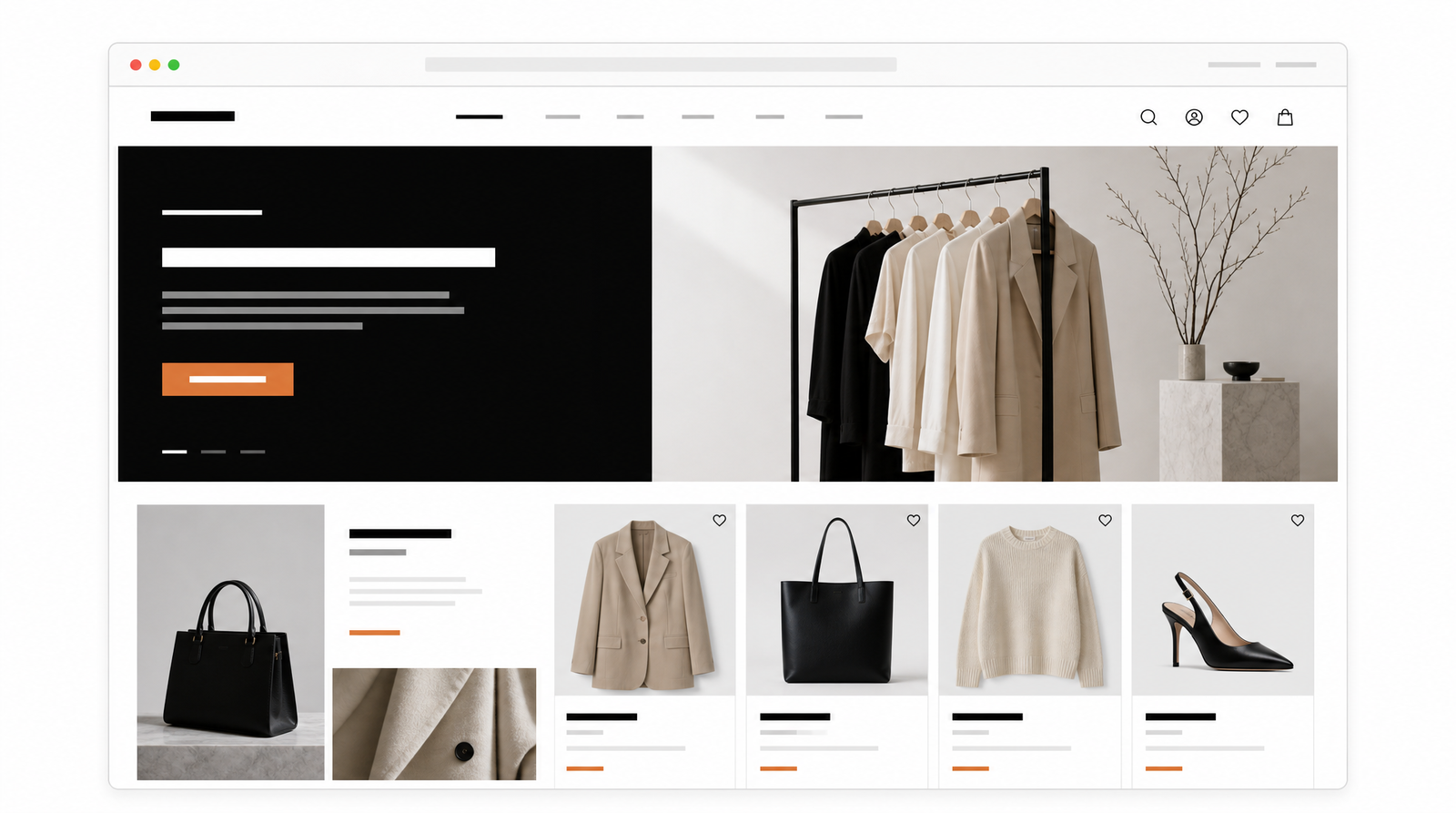 Mẫu website Fashionista cho thương hiệu thời trang và lookbook sản phẩm