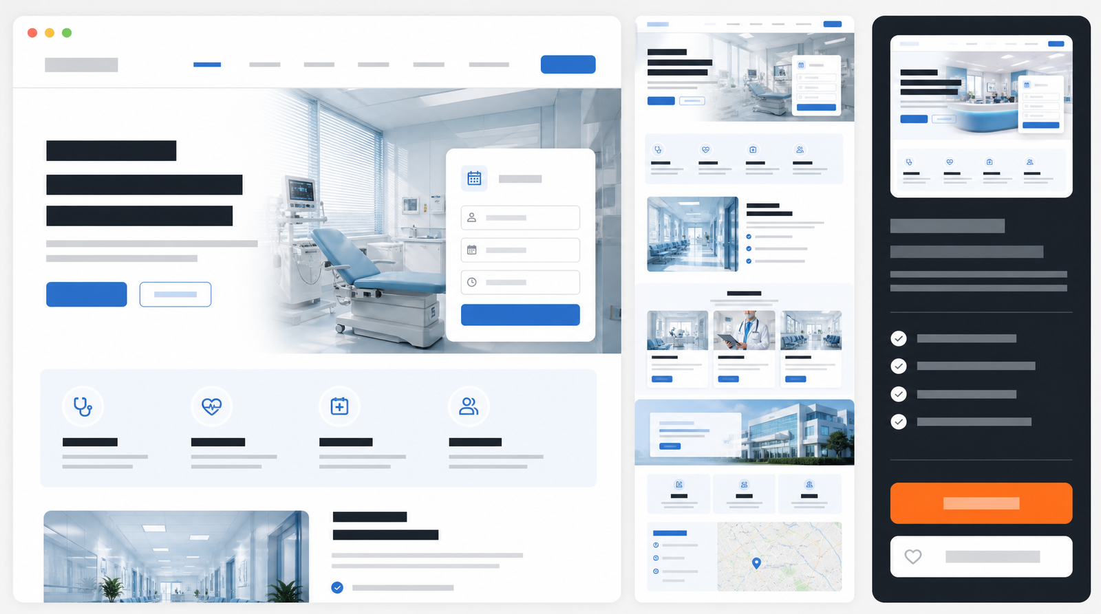 Mẫu website MediCare cho phòng khám, y tế và đặt lịch tư vấn